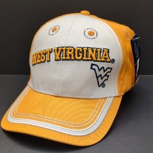 NWT,West Virginia Mountaineers Men's Yellow/White Ball Cap.